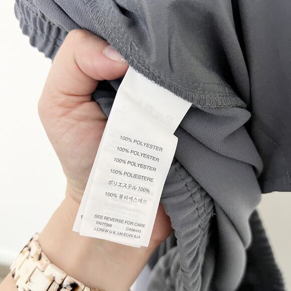 [J. Crew] Gray Pull-On Elastic Waistband Tulip Hem Reese Trousers Pants NWT 10 - Picture 11 of 11